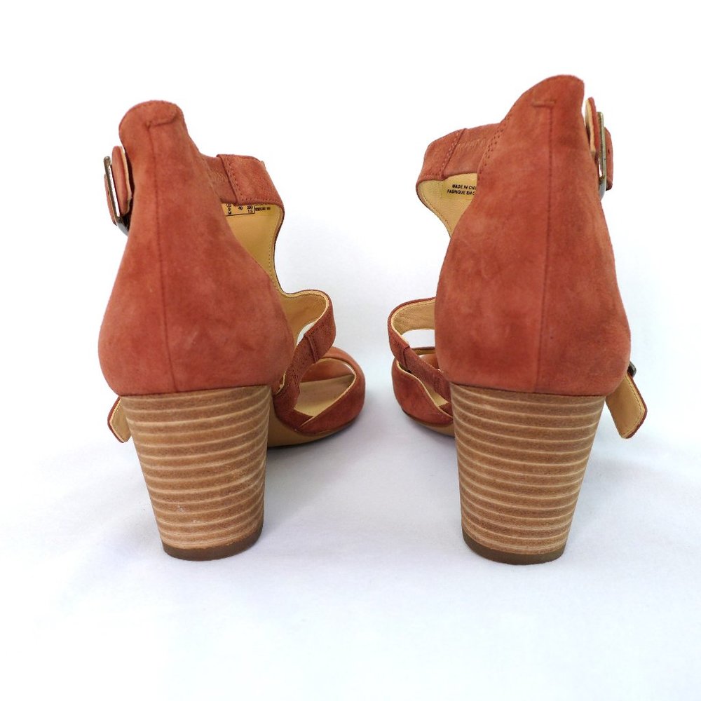 Terracota Suede Sandal Heel Clarks Artisan 9 WORN ONCE - Picture 3 of 5